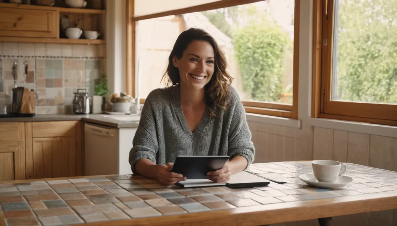 A homeowner reviewing remodel plans at a kitchen table